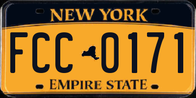 NY license plate FCC0171