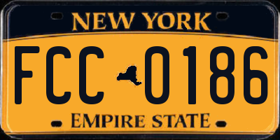 NY license plate FCC0186