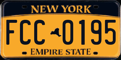 NY license plate FCC0195