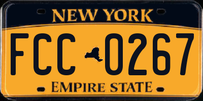 NY license plate FCC0267