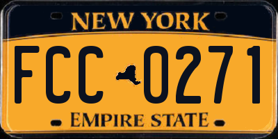 NY license plate FCC0271