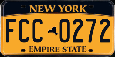 NY license plate FCC0272