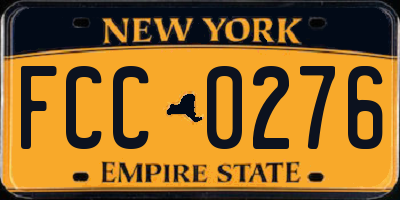 NY license plate FCC0276