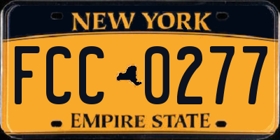 NY license plate FCC0277