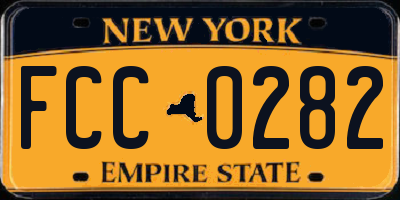 NY license plate FCC0282
