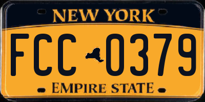 NY license plate FCC0379