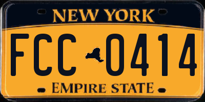NY license plate FCC0414