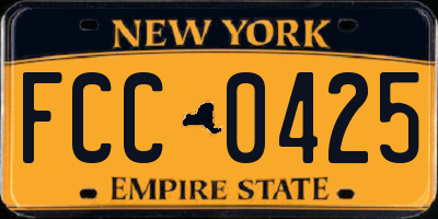 NY license plate FCC0425