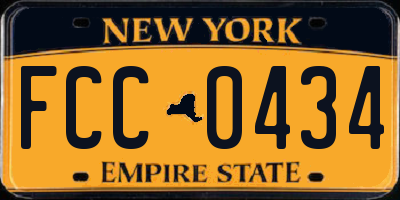 NY license plate FCC0434