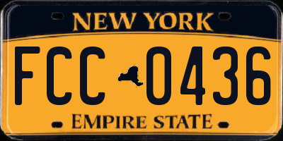 NY license plate FCC0436