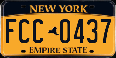 NY license plate FCC0437