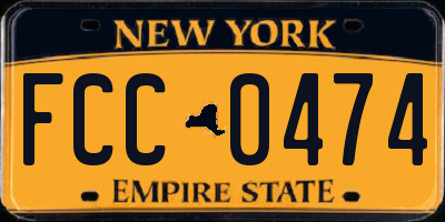 NY license plate FCC0474