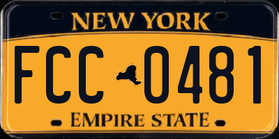 NY license plate FCC0481