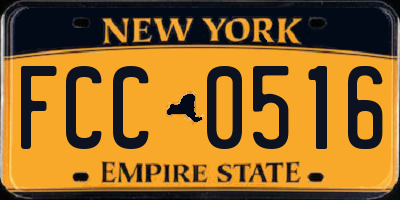 NY license plate FCC0516