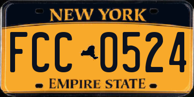 NY license plate FCC0524