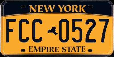 NY license plate FCC0527