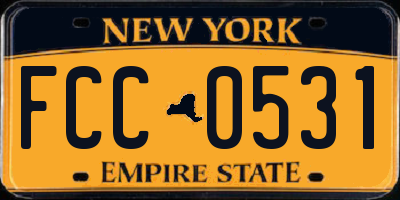 NY license plate FCC0531