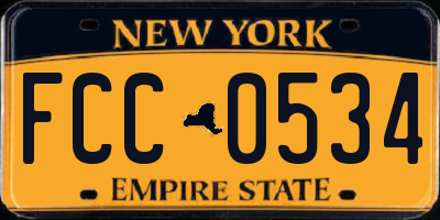 NY license plate FCC0534