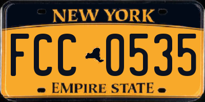 NY license plate FCC0535