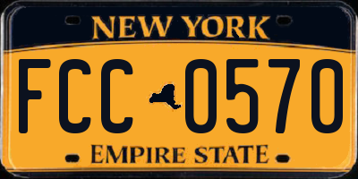 NY license plate FCC0570