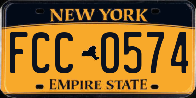 NY license plate FCC0574