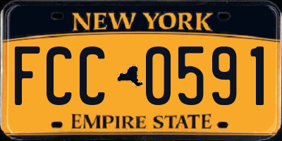 NY license plate FCC0591