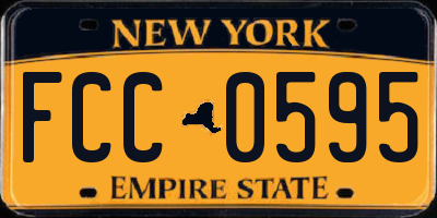 NY license plate FCC0595