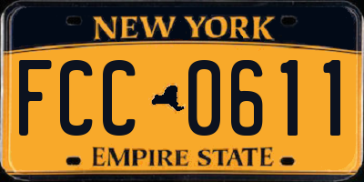 NY license plate FCC0611