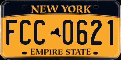 NY license plate FCC0621