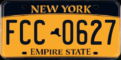 NY license plate FCC0627