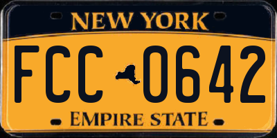 NY license plate FCC0642