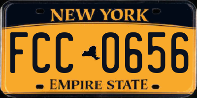 NY license plate FCC0656