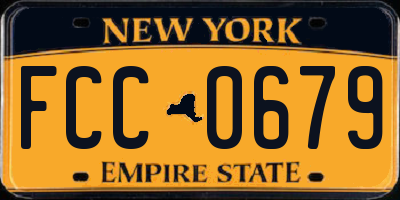 NY license plate FCC0679