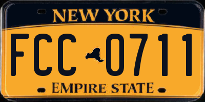 NY license plate FCC0711
