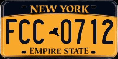 NY license plate FCC0712