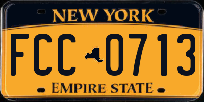 NY license plate FCC0713