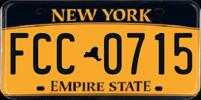 NY license plate FCC0715