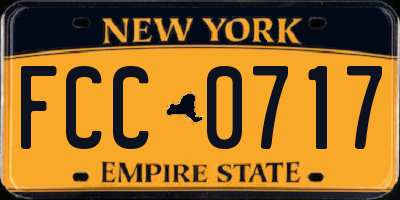 NY license plate FCC0717