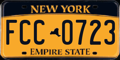 NY license plate FCC0723