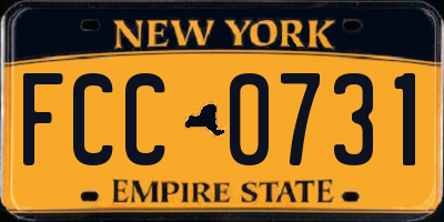 NY license plate FCC0731