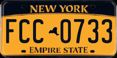 NY license plate FCC0733