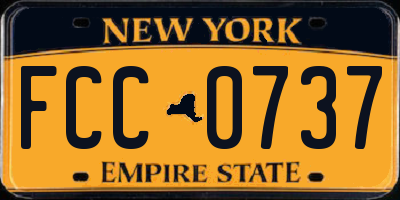 NY license plate FCC0737