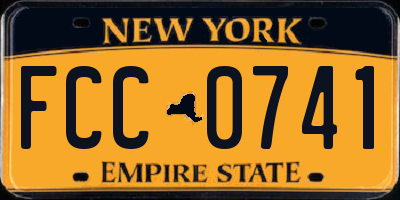 NY license plate FCC0741