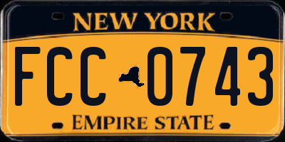 NY license plate FCC0743