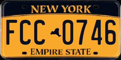 NY license plate FCC0746
