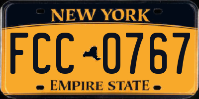 NY license plate FCC0767