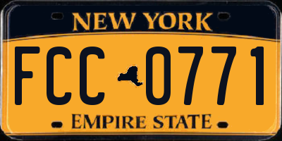 NY license plate FCC0771