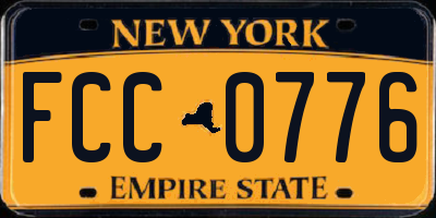NY license plate FCC0776