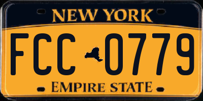 NY license plate FCC0779
