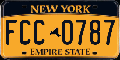 NY license plate FCC0787